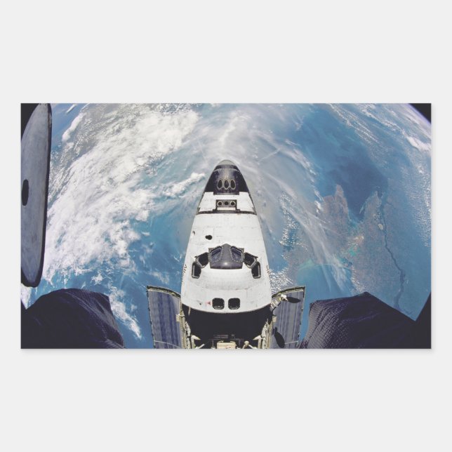 Space Shuttle Rechteckiger Aufkleber (Vorderseite)