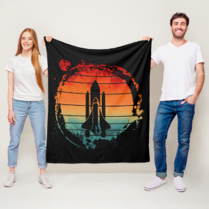 SPACE SHUTTLE VINTAGE FLEECEDECKE