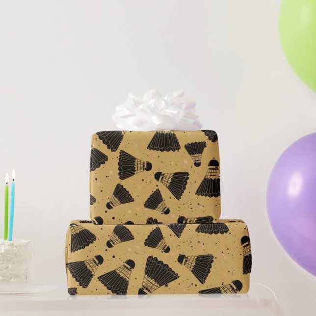 Space Shuttlecock Senf Wrapping Paper Geschenkpapier (Partygeschenke)