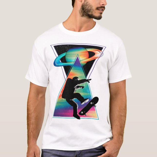 Space skateboarding T-Shirt (Vorderseite)