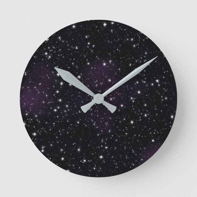 Space Stars Galaxy Nebula Runde Wanduhr (Vorderseite)