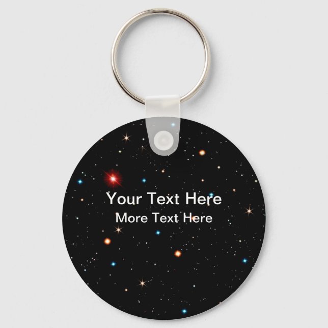 Space Stars in der Vorlage Sky Message Schlüsselan Schlüsselanhänger (Vorderseite)