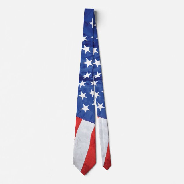 Space Station American Flag Earth Orbit Krawatte (Vorderseite)