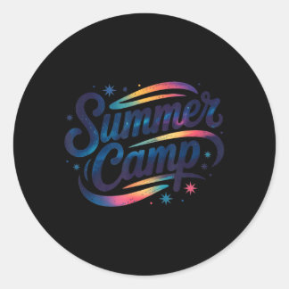Space Summer Camp Director Camping School Besties Runder Aufkleber