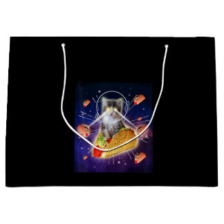 Space Taco Cat Laser Eyes Große Geschenktüte