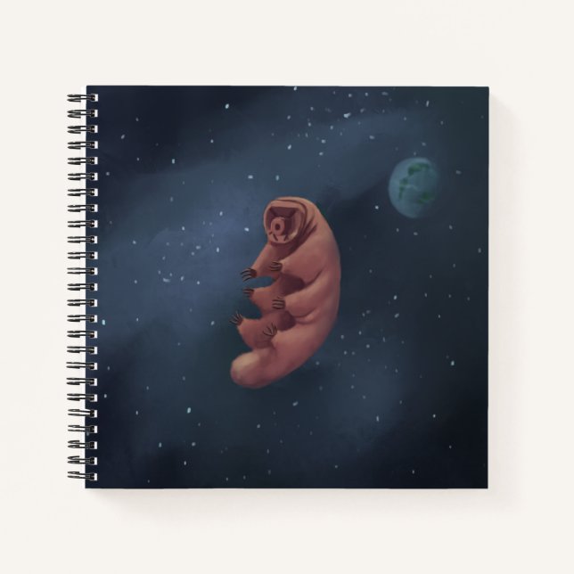 Space Tardigrade-Notebook Notizbuch (Vorderseite)