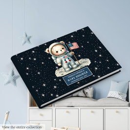 Space Teddy Bear Astronaut Boy Baby Dusche anmelde Gästebuch