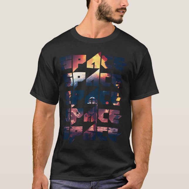 Space Text Solar System Galactic Astro Space Enthu T-Shirt (Vorderseite)