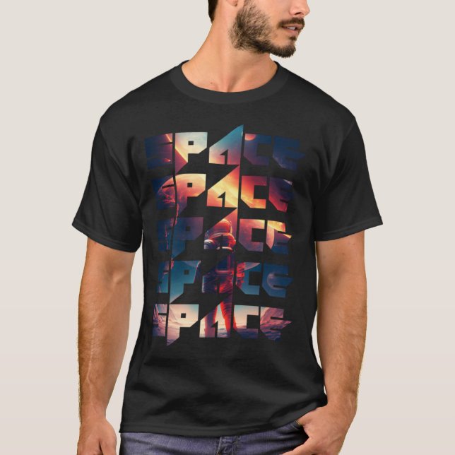 Space Text Solar System Galactic Astro Space Enthu T-Shirt (Vorderseite)