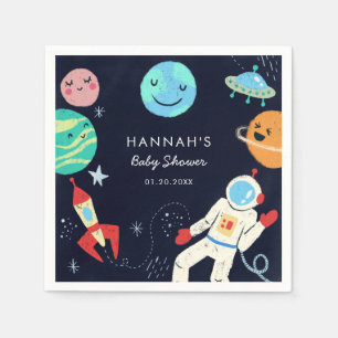 Space Theme Babydusche Galaxy Serviette