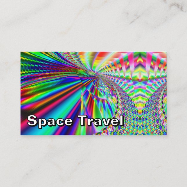 Space Travel (Sie können die Wörter ändern) Visitenkarte (Vorderseite)