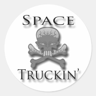 Space Truckin' Blank Runder Aufkleber