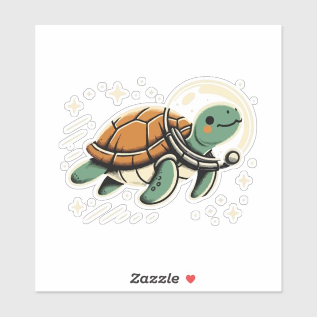 Space Turtle Aufkleber (Blatt)