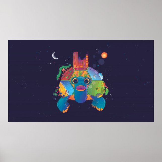 Space Turtle Poster (Vorne)