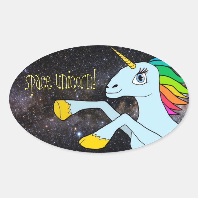 Space Unicorn ! autocollant (Devant)