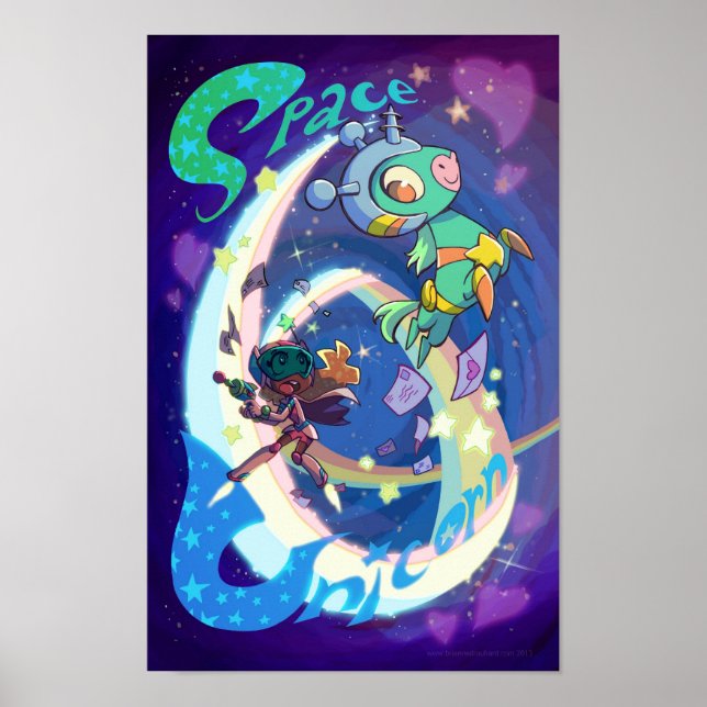 Space Unicorn Poster (Vorne)
