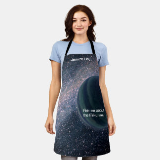 Space Universe Galaxy Theme individuelle Name Schürze