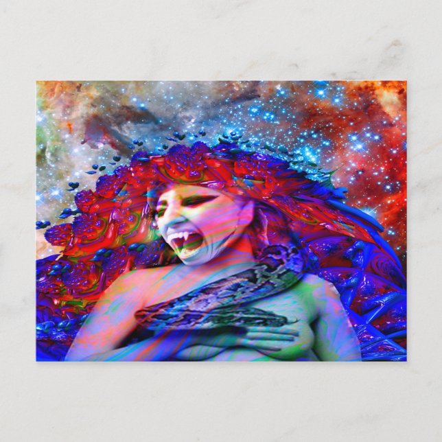 Space Vampire Postkarte (Vorderseite)