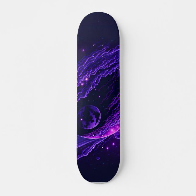 Space Wall Art Einzigartiges Geschenk für Skater Skateboard (Vorne)