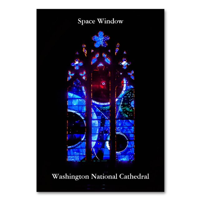 Space Window in Washington National Cathedral Tischnummer (Vorderseite)