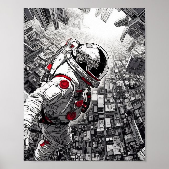 Space World Aerial Shot - Shohei Otomo Style Poste Poster (Vorne)