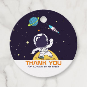 Spaceman Astronaut erkunden Weltraum Vielen Dank Geschenkanhänger