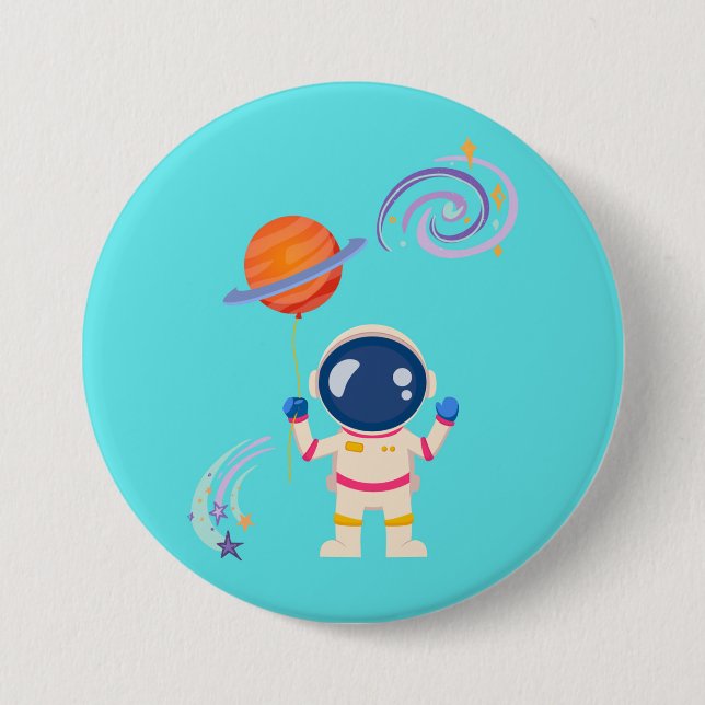 Spaceman Cartoon Abenteuer. Button (Vorderseite)