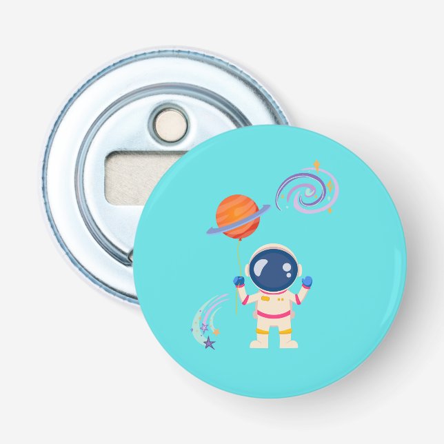 Spaceman Cartoon Abenteuer. Flaschenöffner (Vorderseite)