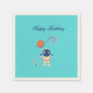 Spaceman Cartoon Abenteuer. Serviette