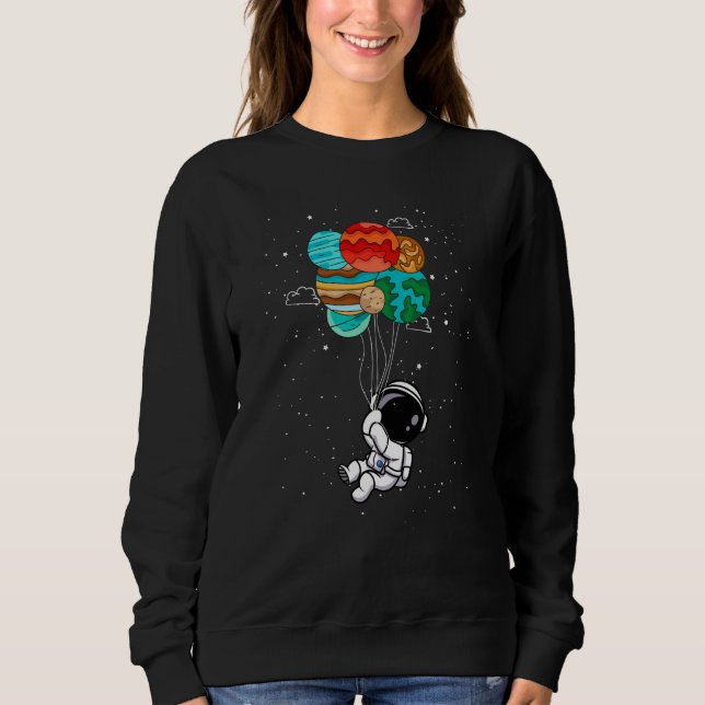 Spaceman  Space Astronaut Solar System Girls Boys Sweatshirt (Vorderseite)