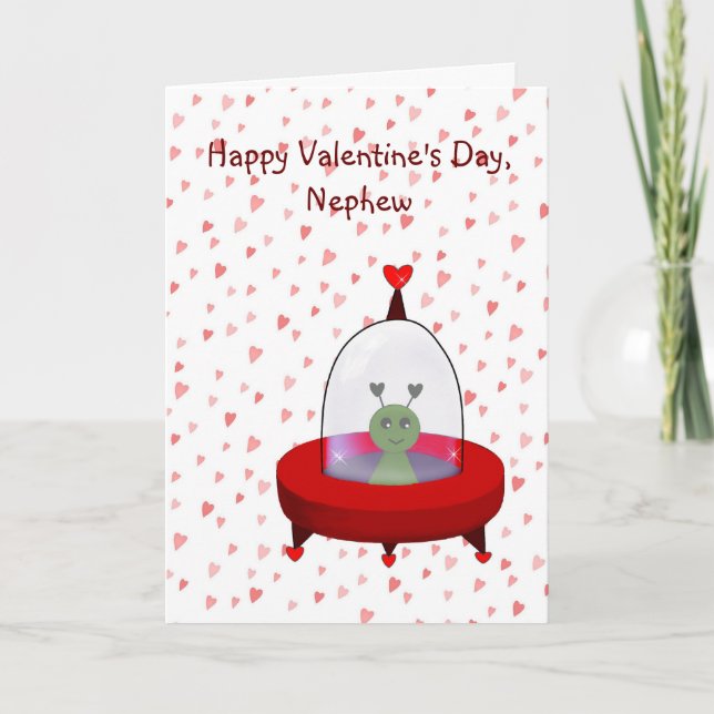 Spaceman Valentine pour Nephew, Carte (Devant)
