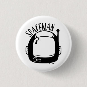 Spaceman Vintage Button