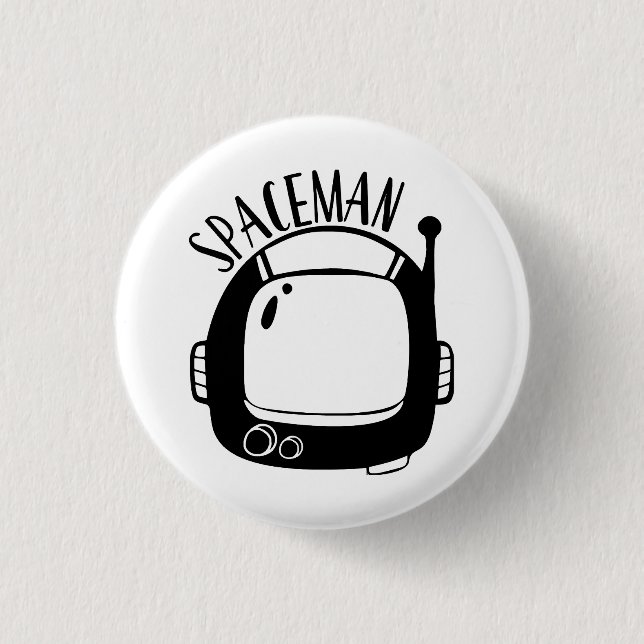 Spaceman Vintage Button (Vorderseite)