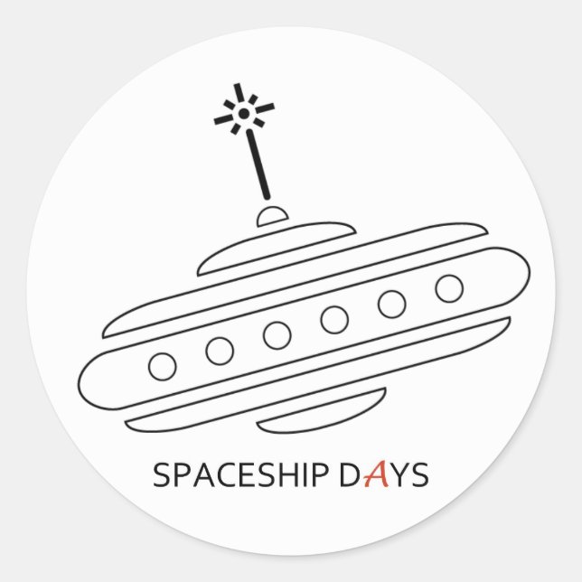 SPACESHIP DAYS Sticker (Vorderseite)