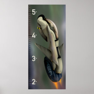 SpaceShip Growth Chart Poster