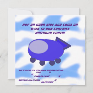 Spaceship Happy Birthday Einladungskarte