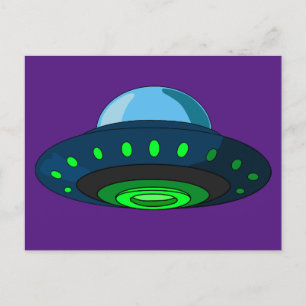 SPACESHIP UFO ART Postkarten