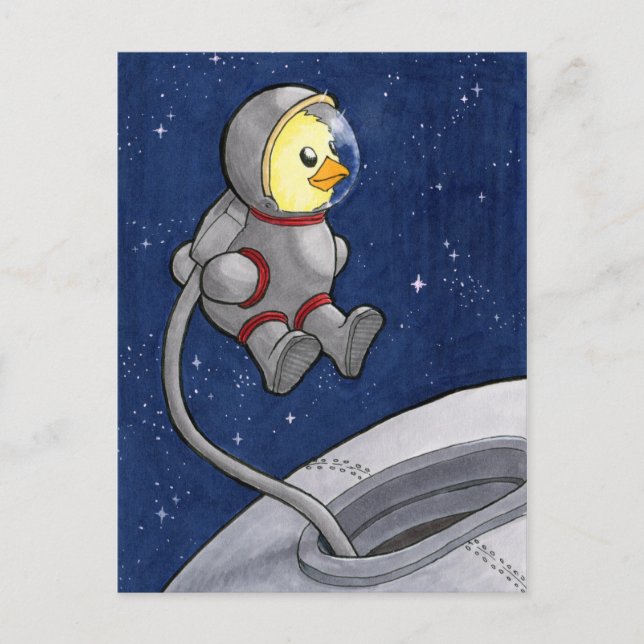 Spacewalk Chickie Postkarte (Vorderseite)