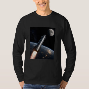 SpaceX Starship-Start   Wiederverwendbare Rakete T-Shirt