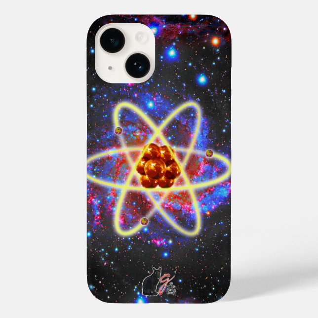 Spacey Atomic Case-Mate iPhone 14 Hülle (Rückseite)