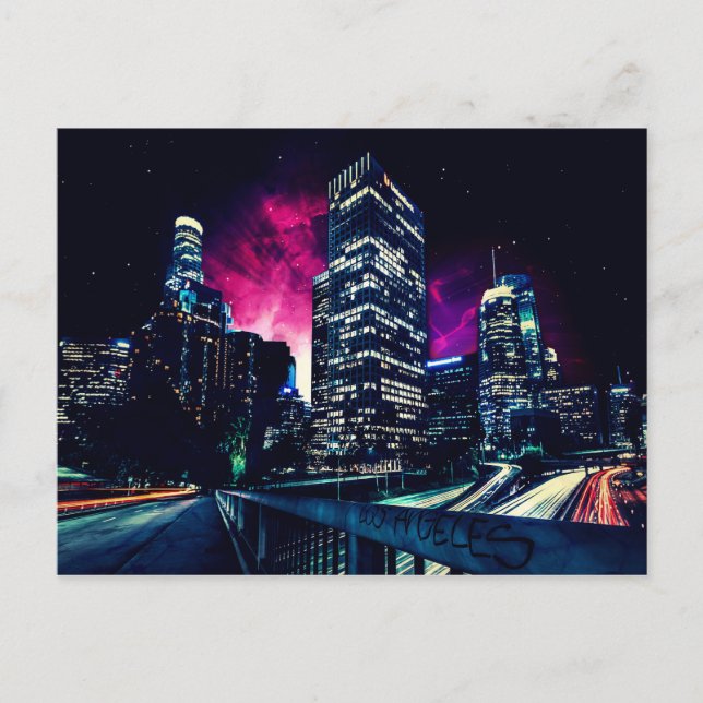 Spacey Los Angeles Postkarte (Vorderseite)