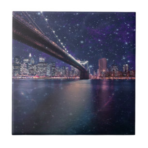 Spacey Manhattan Skyline Fliese