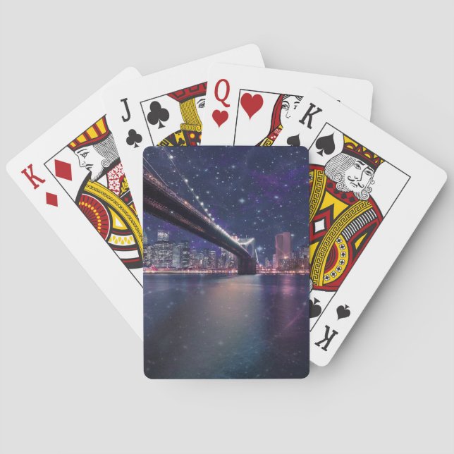 Spacey Manhattan Skyline Spielkarten (Rückseite)