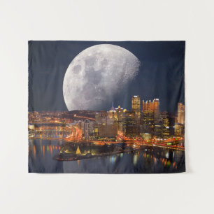 Spacey Pittsburgh Wandteppich