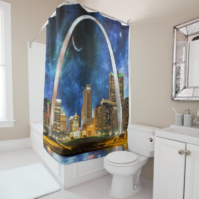 Spacey St. Louis Skyline Duschvorhang (Beispiel)