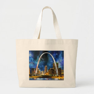 Spacey St. Louis Skyline Jumbo Stoffbeutel