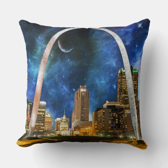 Spacey St. Louis Skyline Kissen (Vorderseite)