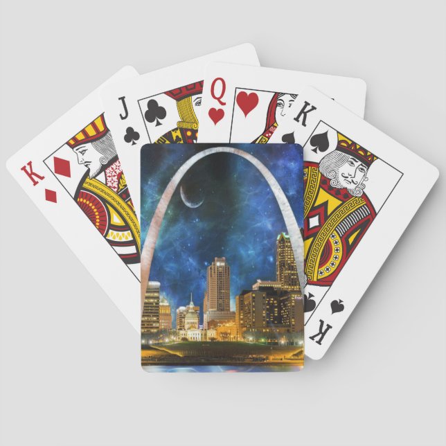 Spacey St. Louis Skyline Spielkarten (Rückseite)