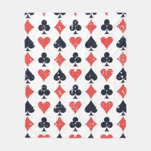 Spade, Diamant, Herz, Clubmuster Fleecedecke