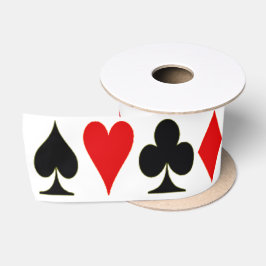 Spade, Diamond, Club, Anzüge für Herzkartentouren Satinband